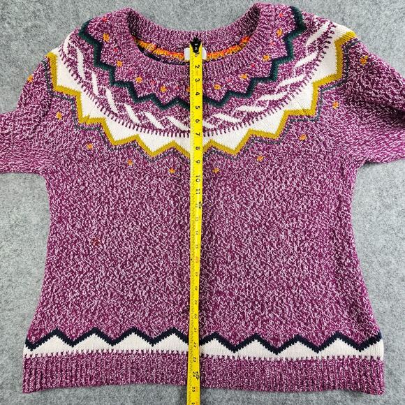 Fair Isle Knit Ski Sweater Old Navy Women Plus Size XXL Pullover Purple Multi - Picture 7 of 12